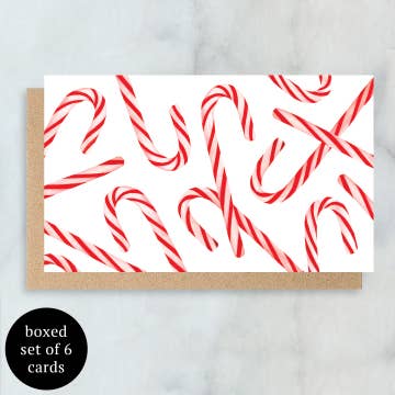 Candy Cane Mini Cards Boxed Set of 6