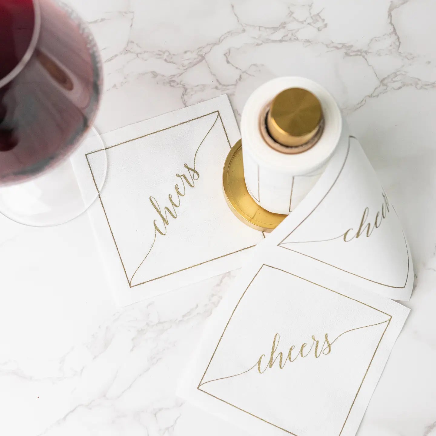 Cocktail Napkins - Cheers White