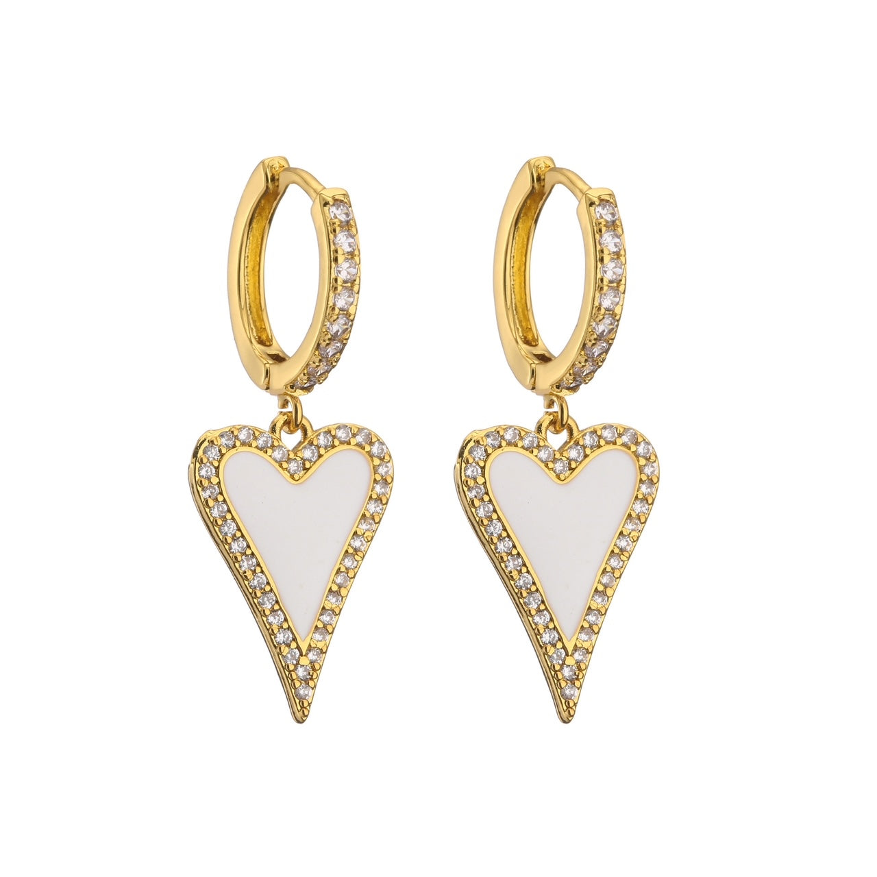 NMC Jewels - LUV DROP Earrings - White