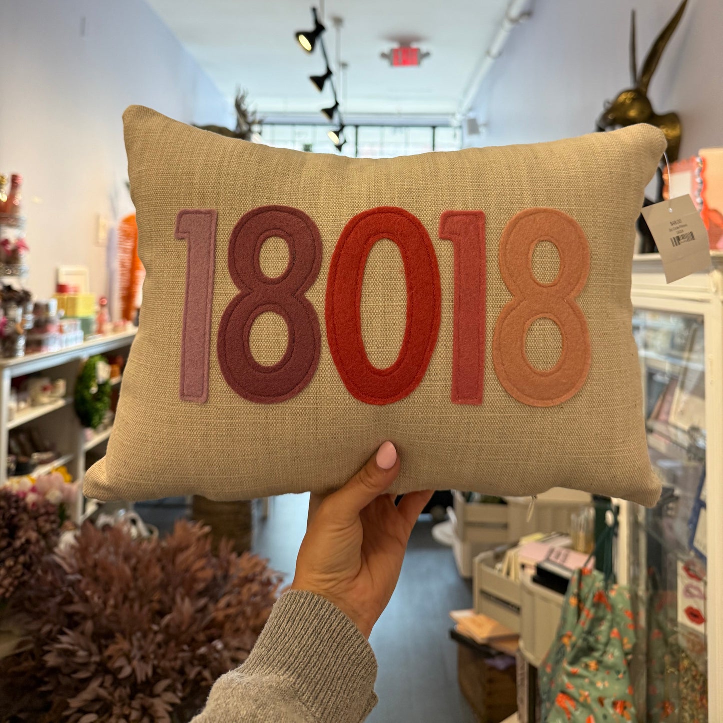 18018 Zip Code Pillow – Bethlehem Pride in Every Stitch