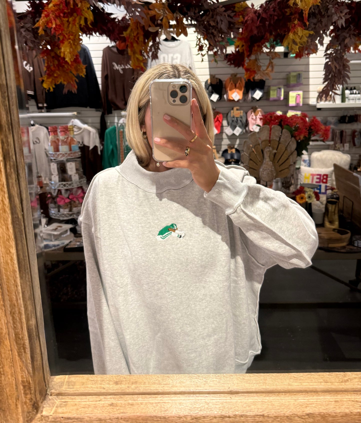 Reverse Hurdle Embroidered Mockneck Sweatshirt – Philadelphia Football