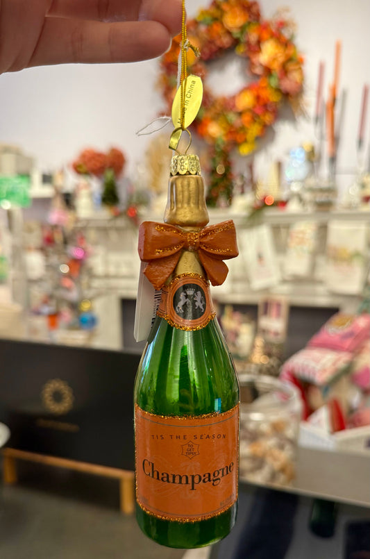 Cute Veuve Inspired Ornament with Bow