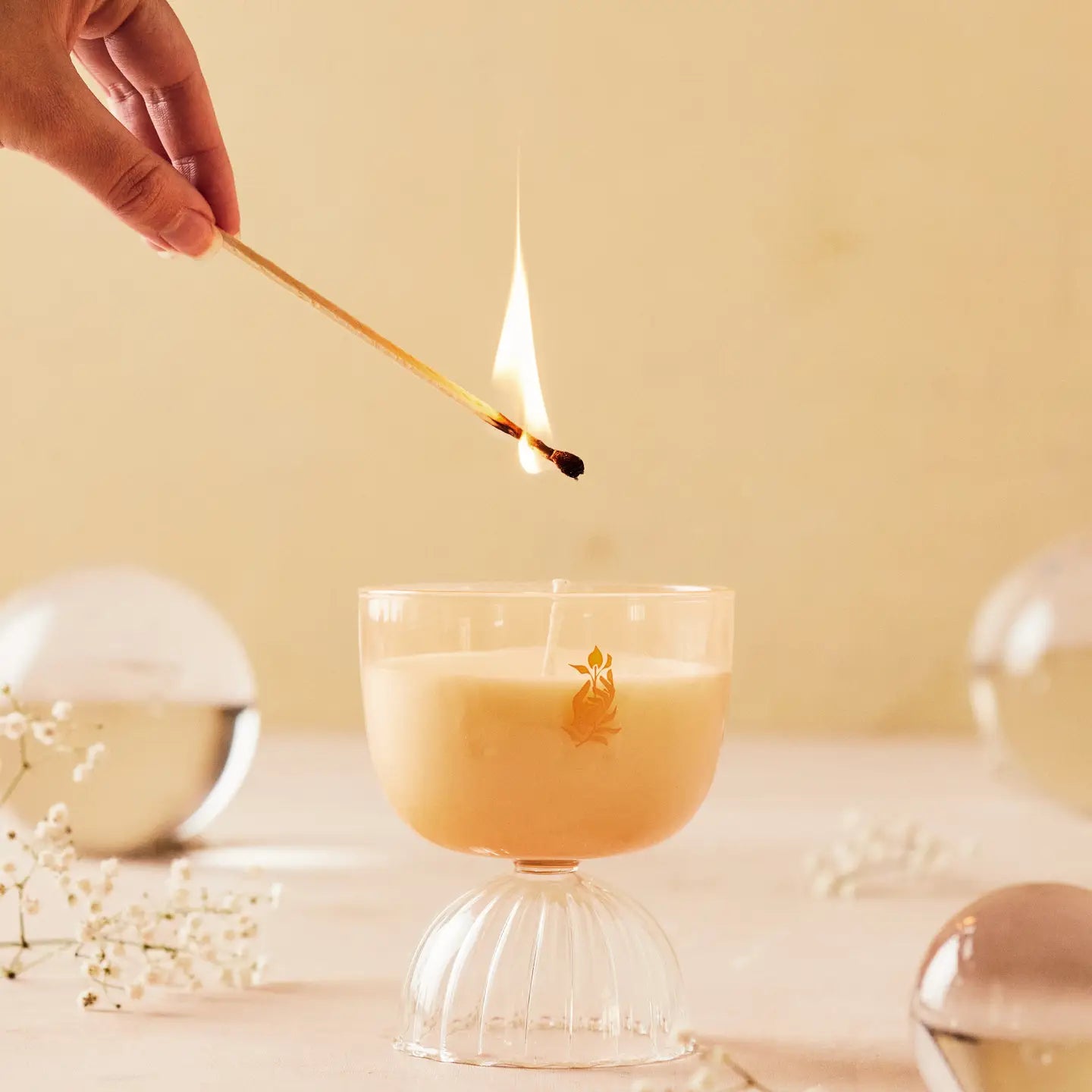 Glass of Rose Scented Candle - 7oz