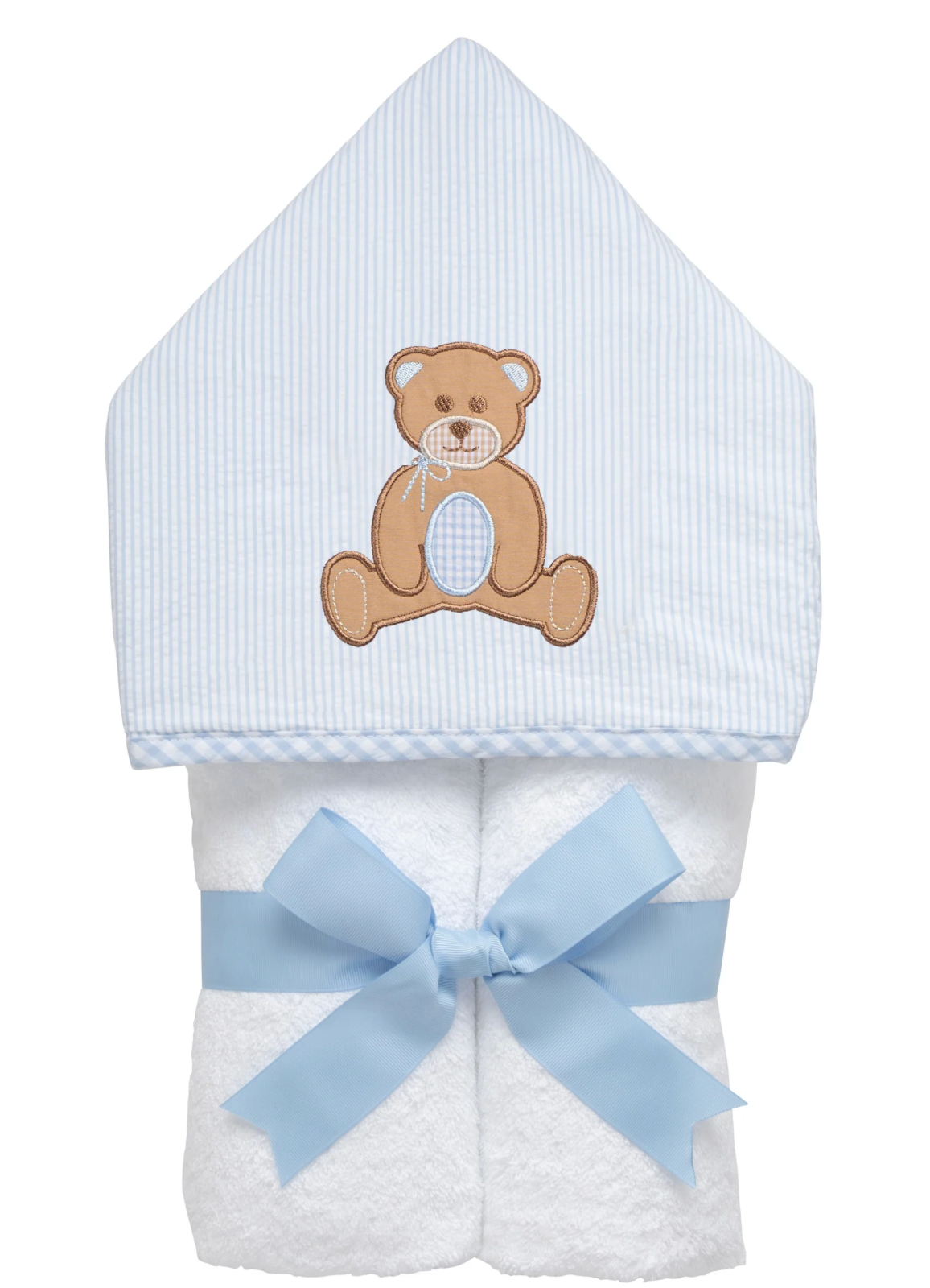 Blue Teddy Bear Baby Bath Towel