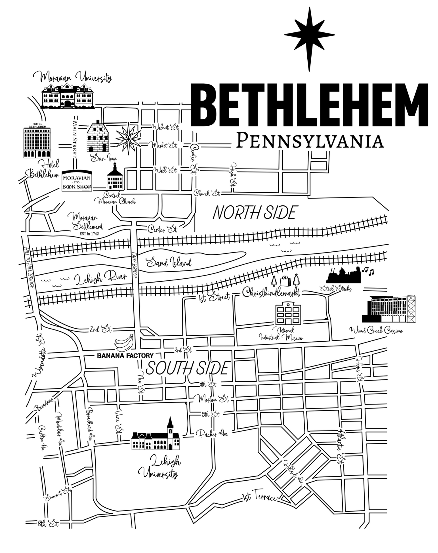 Bethlehem Map Kid's Tee