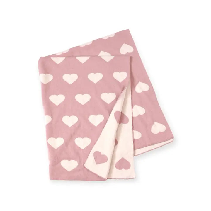 Hearts Knit Baby Blanketđź’–đź’¤