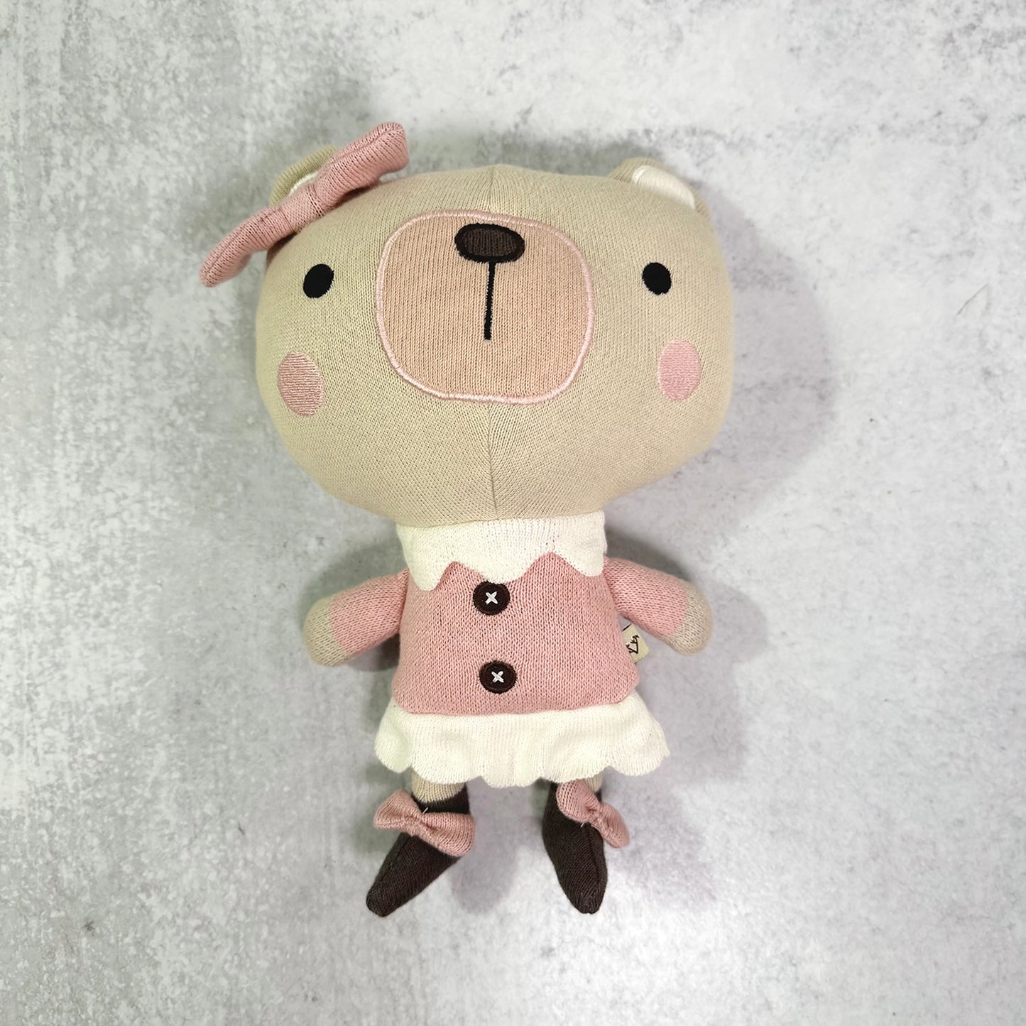 Organic Cotton Bear Stuffed Toy - Knit Plush