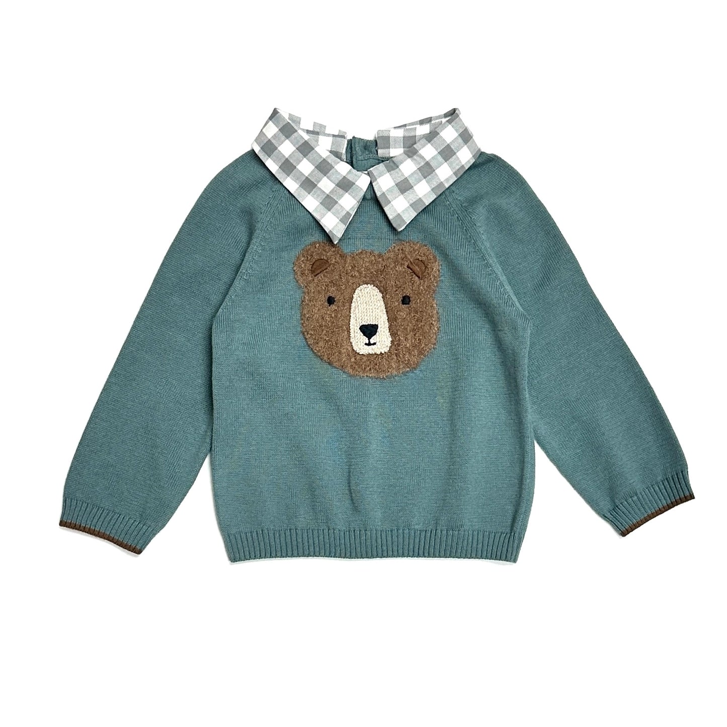Bear Collar Pullover Baby Sweater