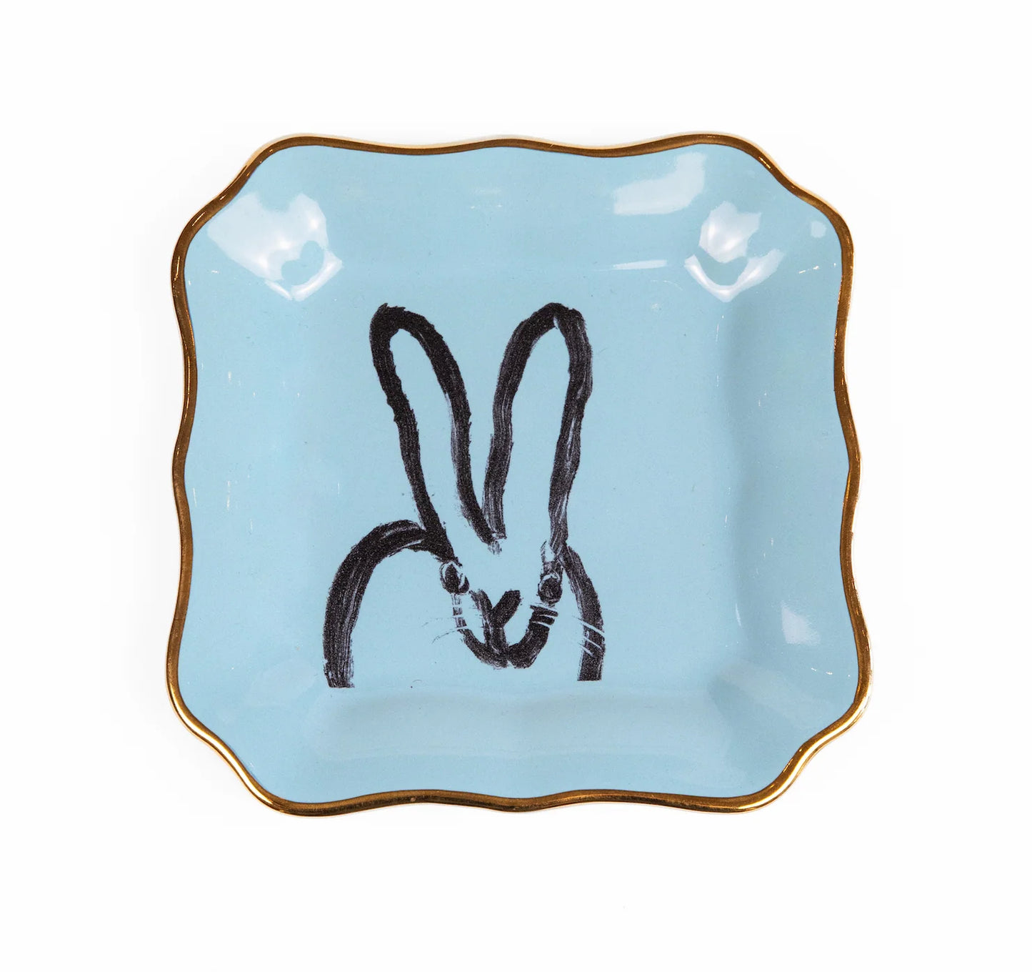 Bunny Portrait Plate, Tiffany Blue