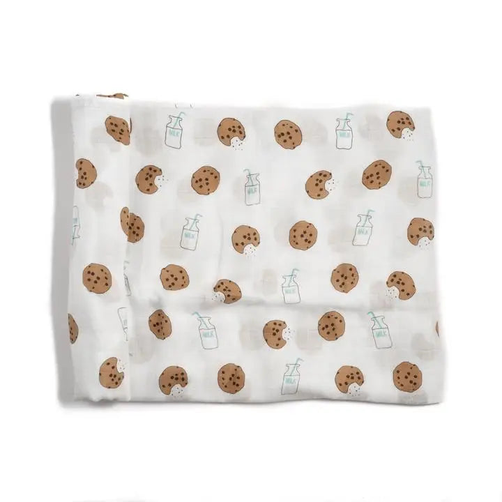 Milk & Cookies Bamboo Swaddle Blanket 🍪🥛