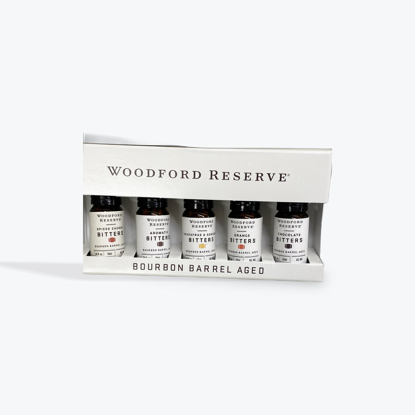 Bourbon barrel Bitters Dram set.