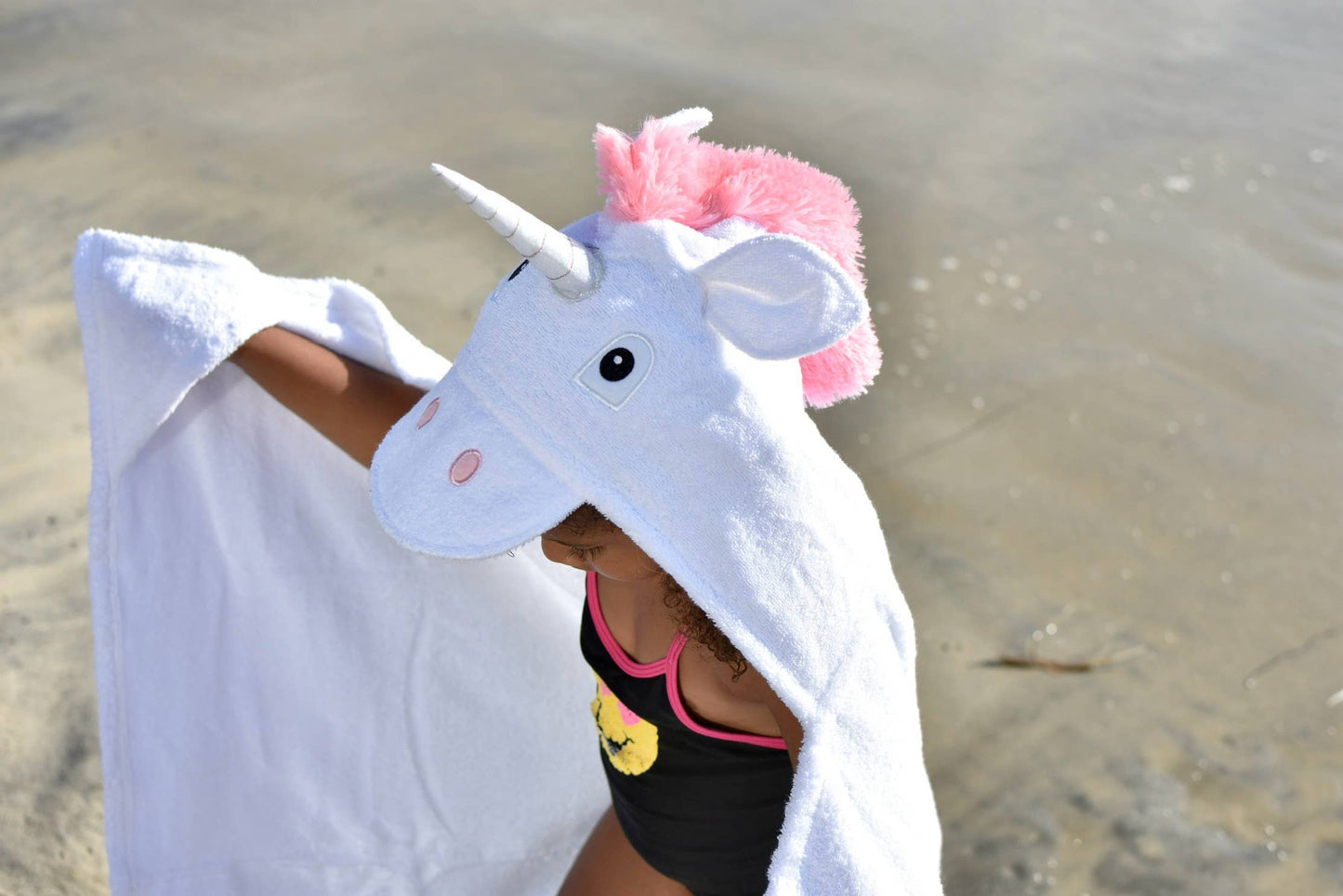Unicorn hooded towel for ages 2-8years old