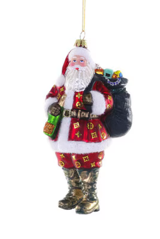 Fashionably Festive Luxe Santa Ornament
