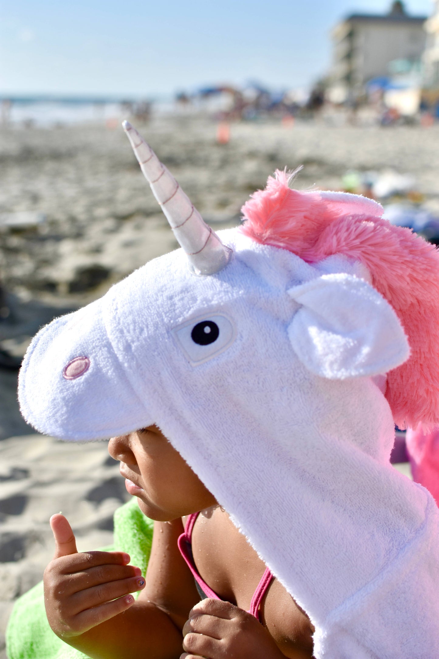 Unicorn hooded towel for ages 2-8years old