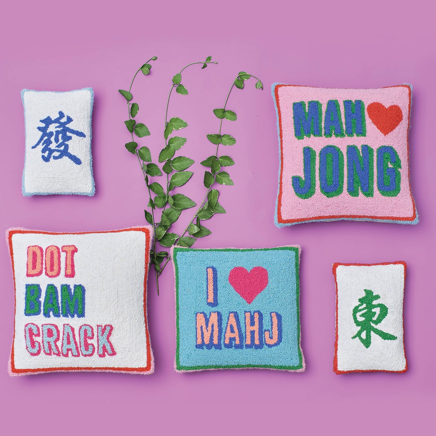 "I Love Mahj" Hook Pillow