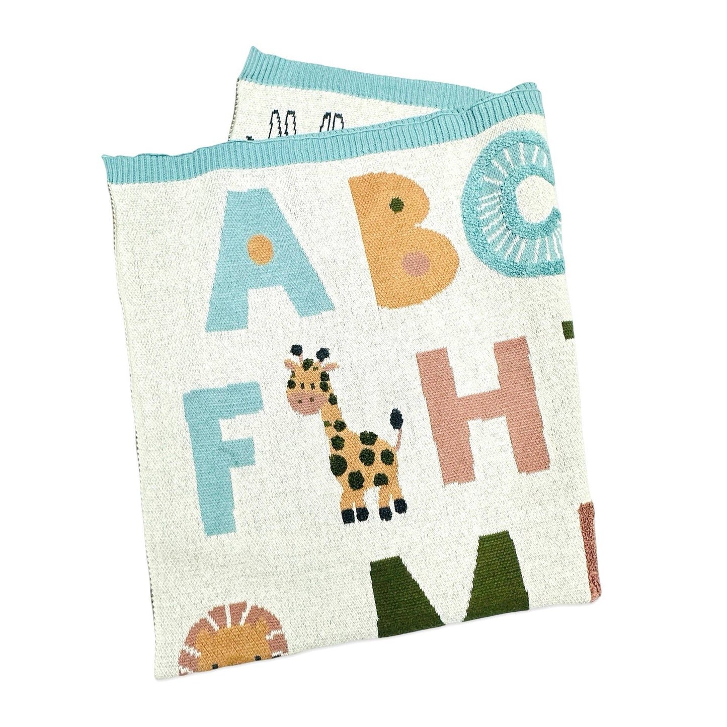 Alphabet Knit Baby Blanket🧸✏️💤