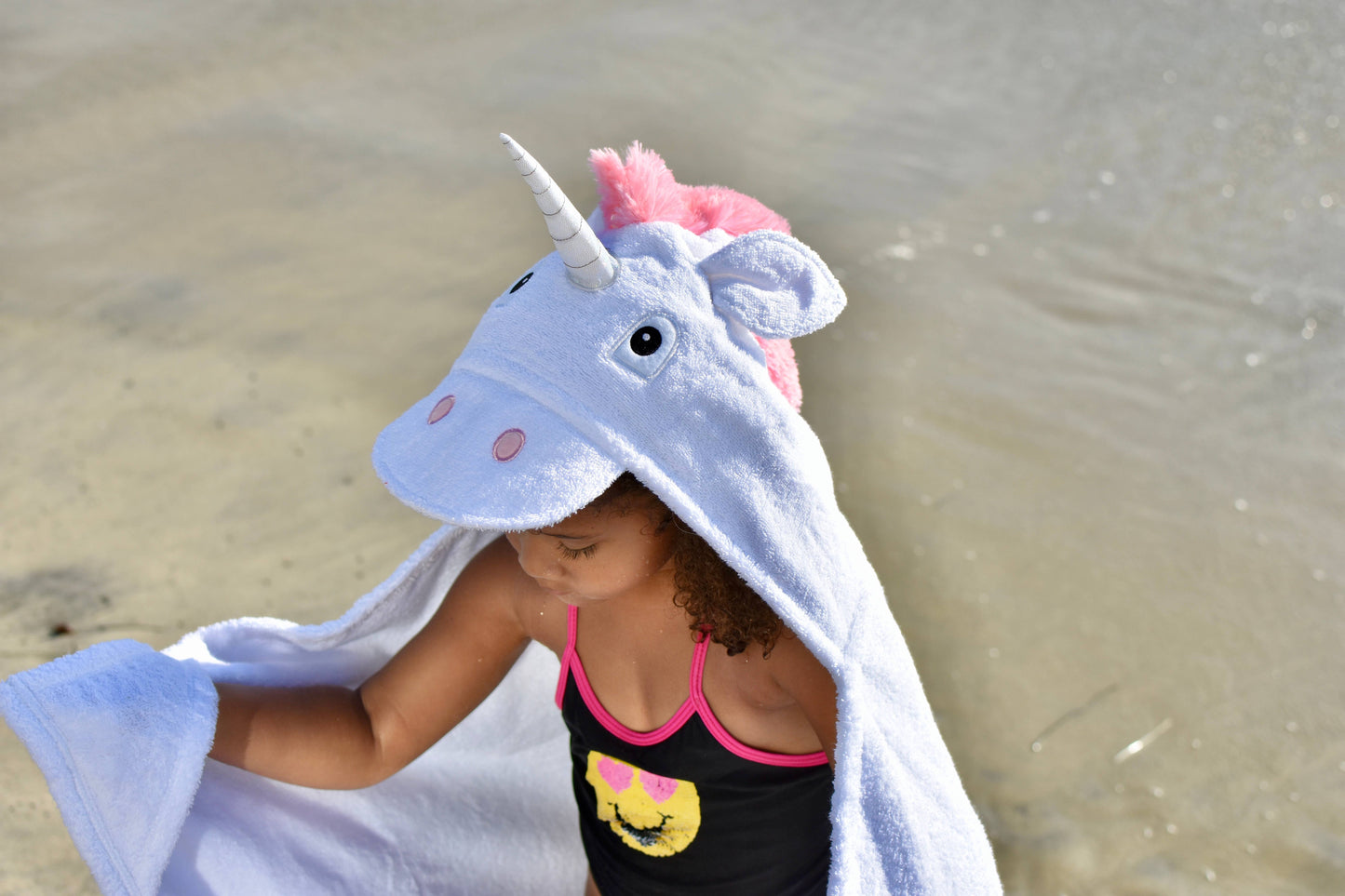 Unicorn hooded towel for ages 2-8years old