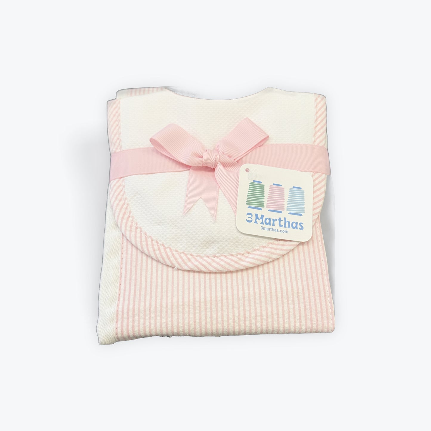3 Marthas Burp/Drooler Pink Lamb