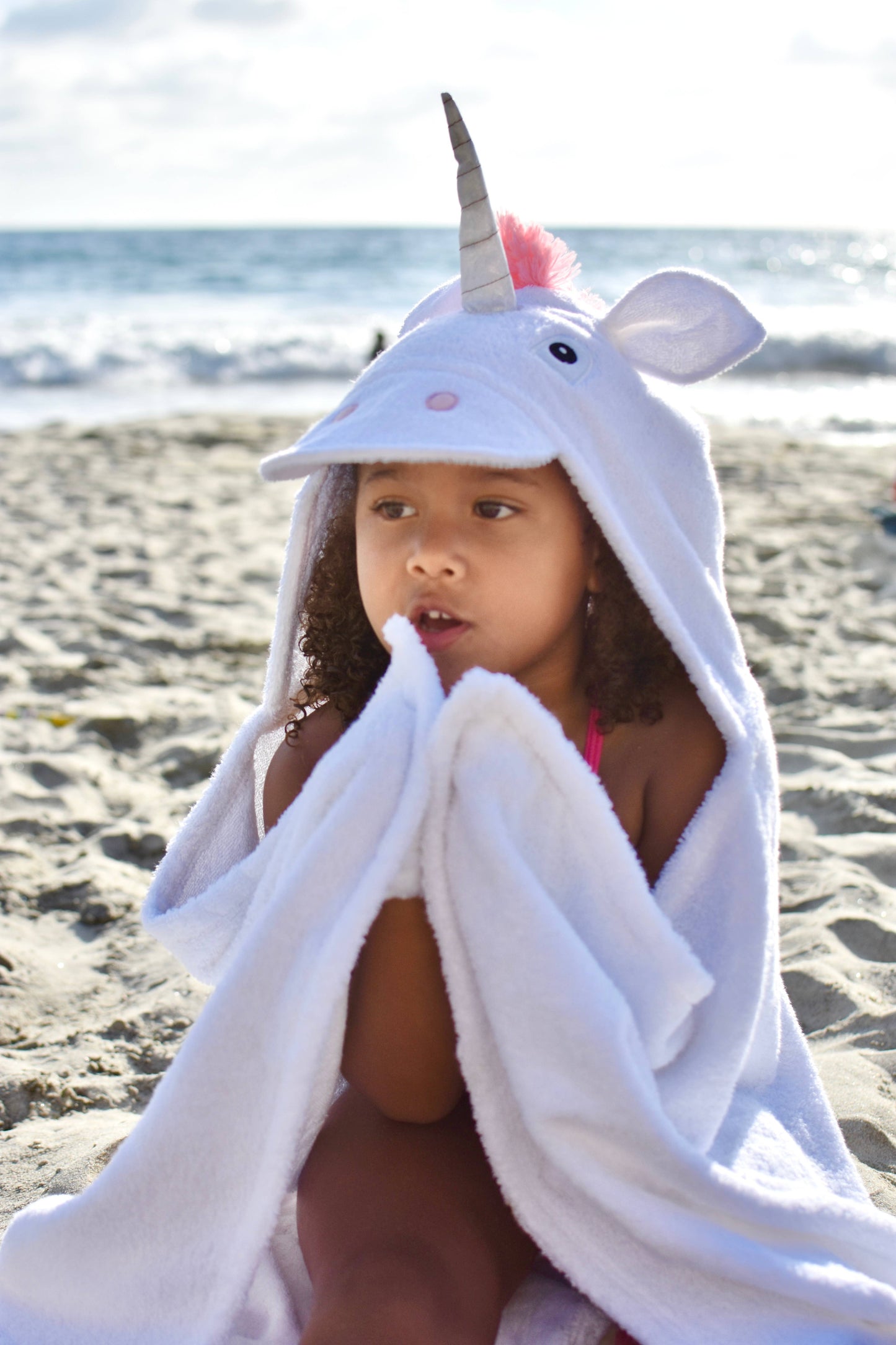 Unicorn hooded towel for ages 2-8years old