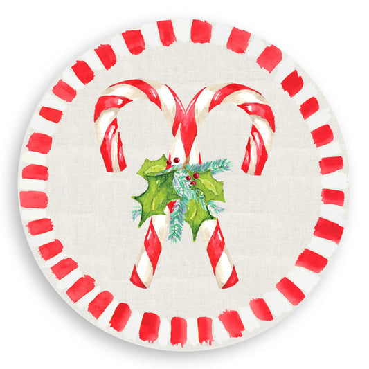 Peppermint Vinyl Placemat- Festive Christmas Table Decor