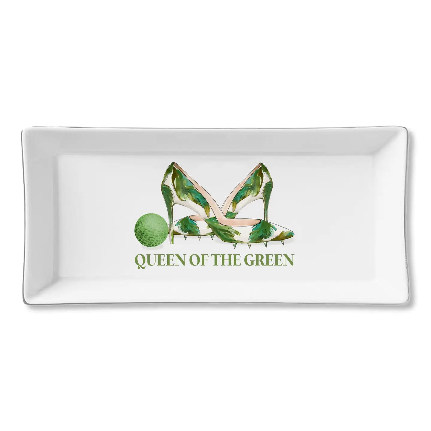 "Queen of the Green" Ceramic Serving Tray – A Must-Have for Golf Lovers ⛳️👑