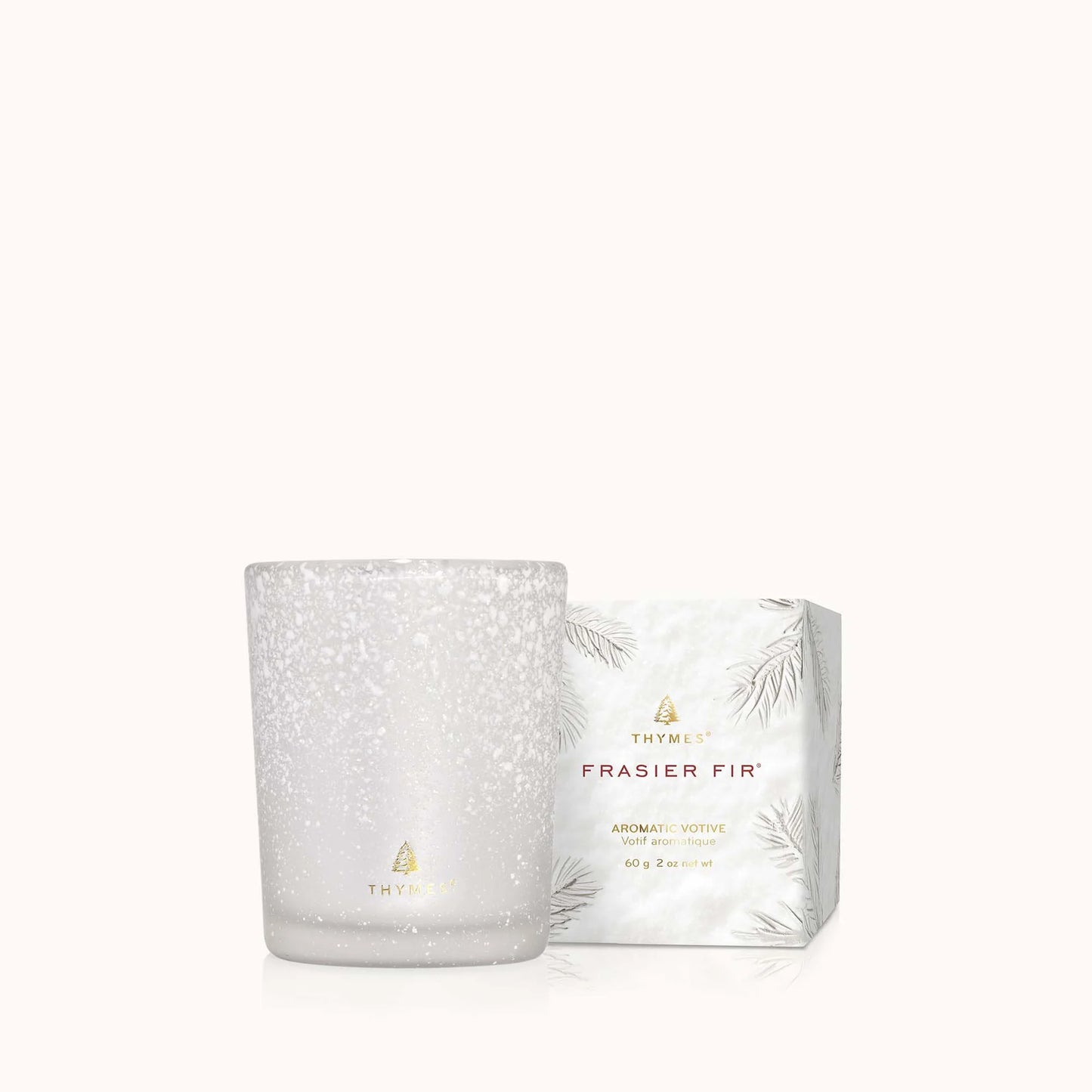 Thymes - Frasier Fir Flocked Collection Votive Candle 2oz