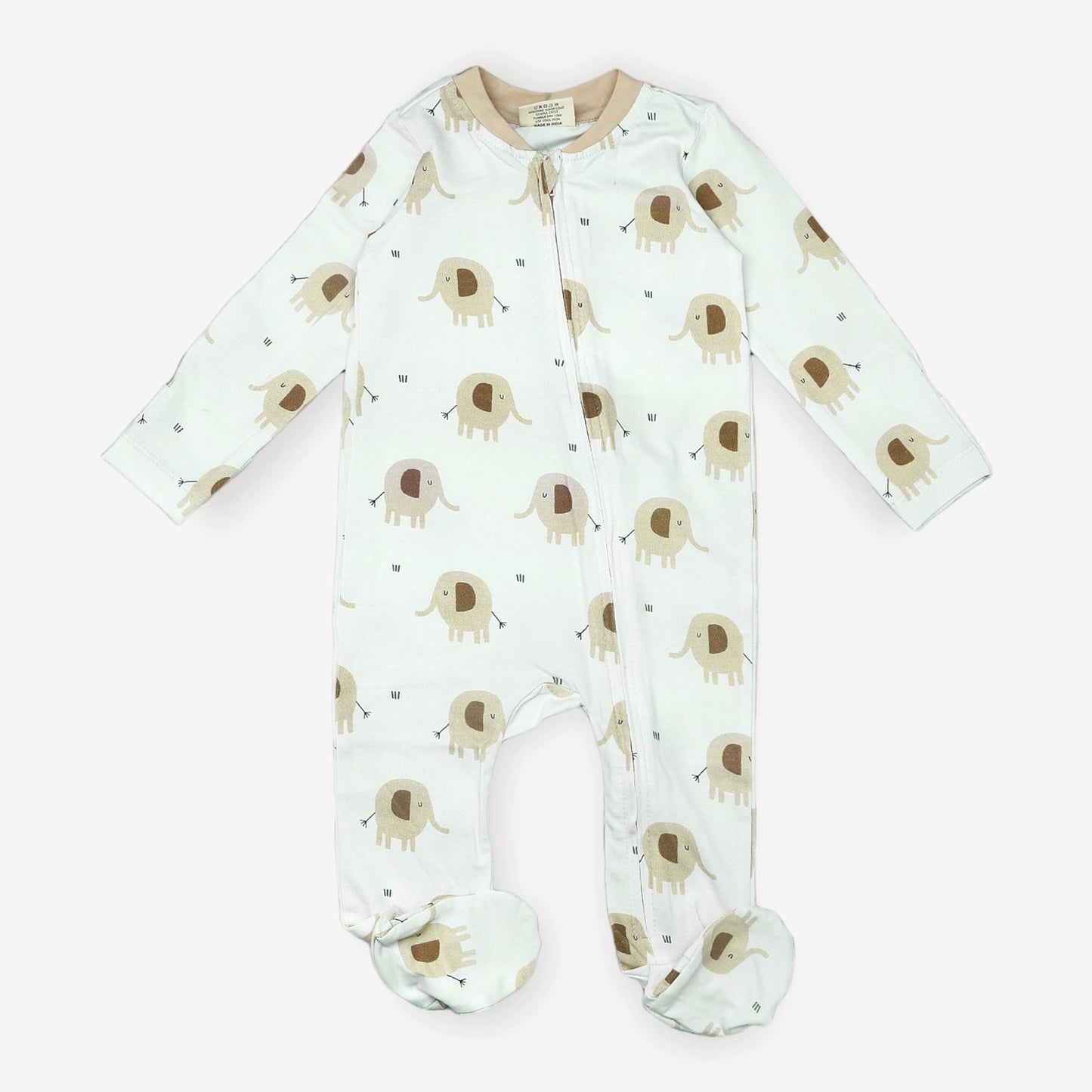 Elephant Footie Baby Jumpsuit 🐘💤