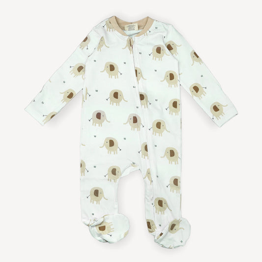 Elephant Footie Baby Jumpsuit 🐘💤