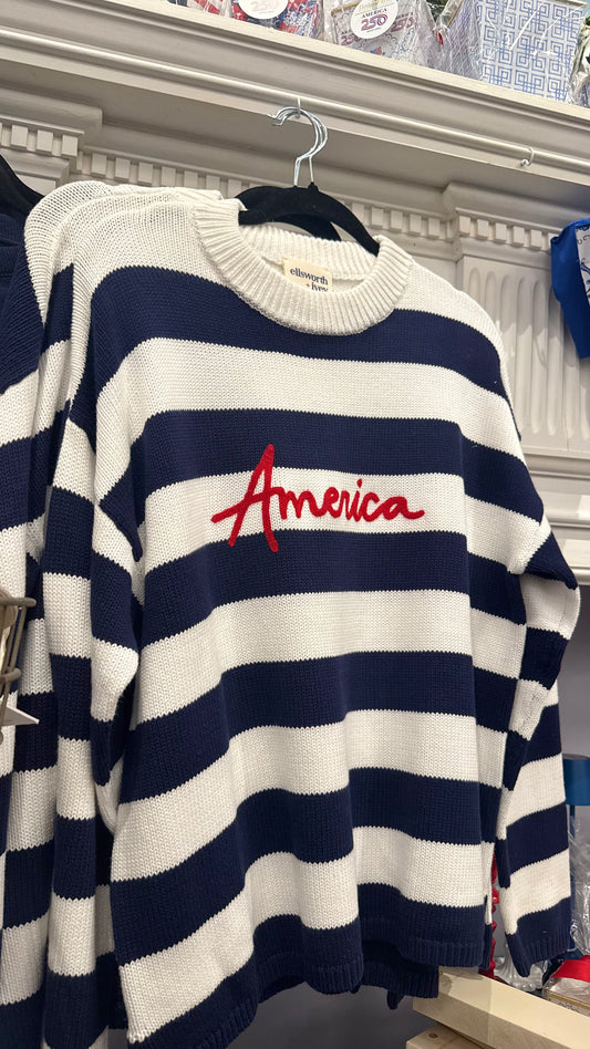 Oversized Americana Mockneck Sweater🇺🇸