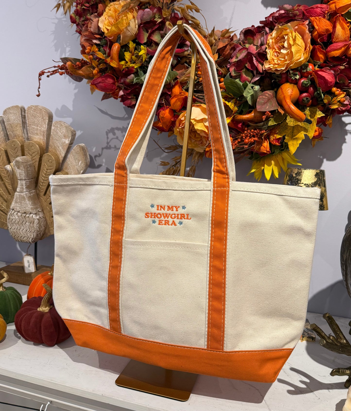 In My Showgirl Era Embroidered Tote Bag