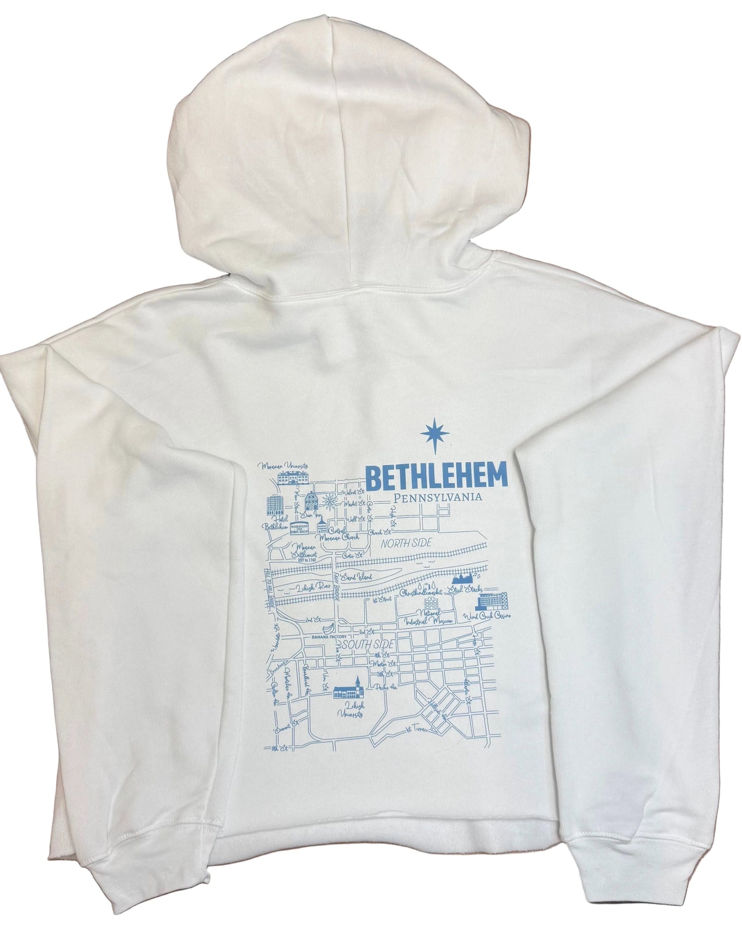 Bethlehem Map Cropped Hoodie