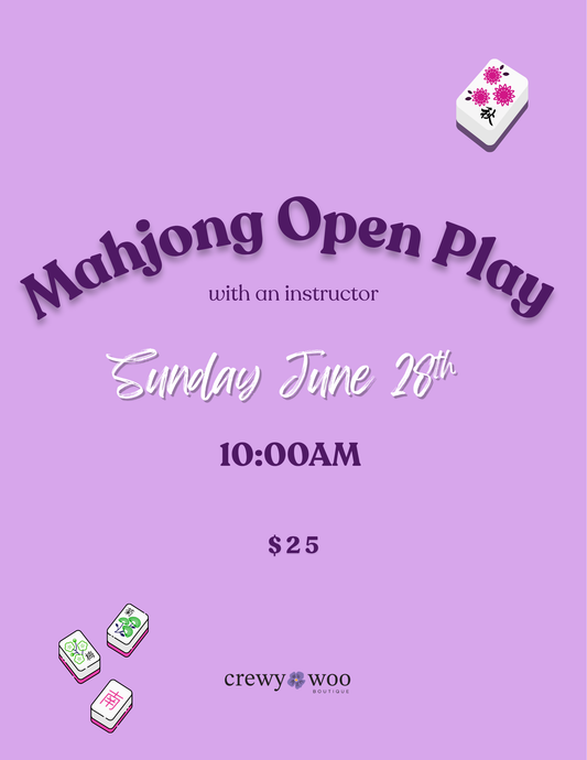 Mahjong Open Play Sun June 28th 10AM