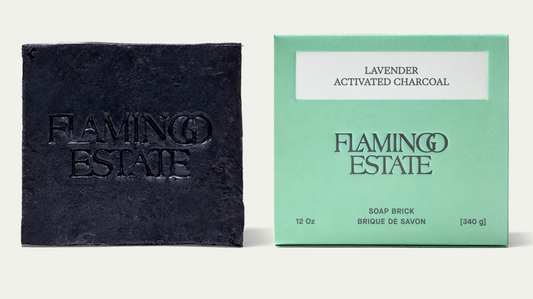 Flamingo Estate Lavender Activated Charcoal Soap Brick