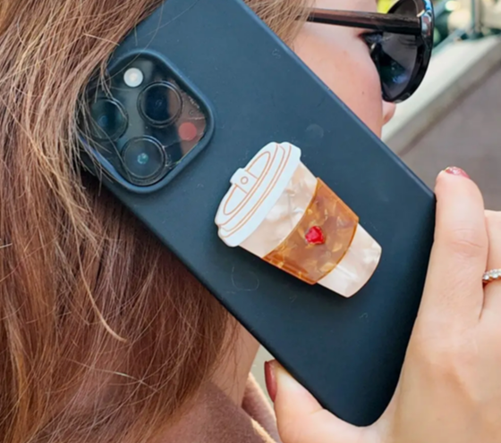 The Coffee Lover Hand-Painted Tech Charm