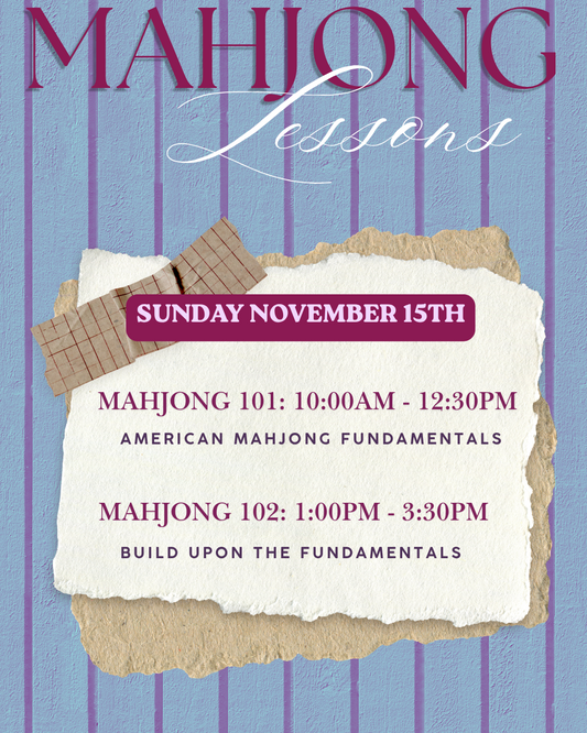 Mahjong Lessons | Sunday November 15th