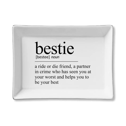 "Bestie" Definition Ceramic Tray