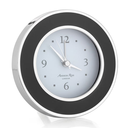 Addison Ross - Black & Silver Alarm Clock