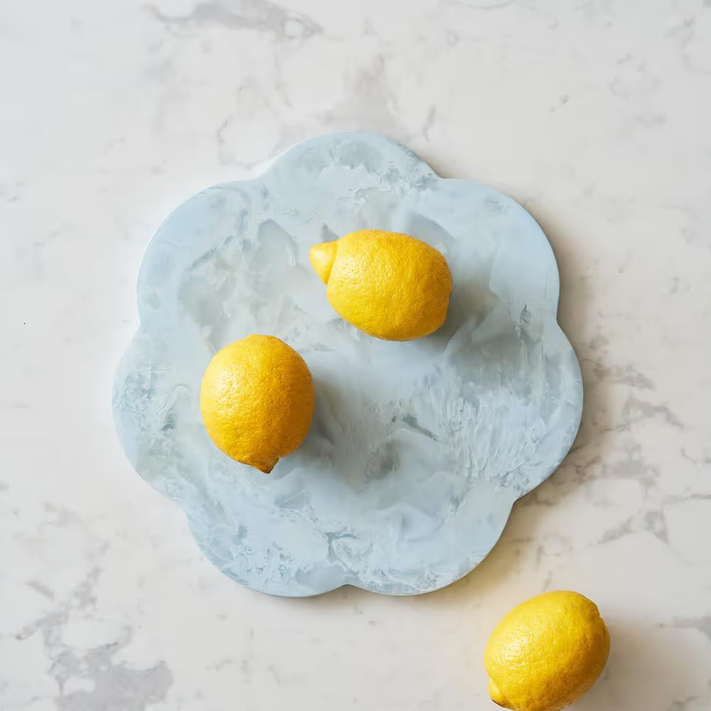 Addison Ross - Scallop Resin Chopping Board Blue