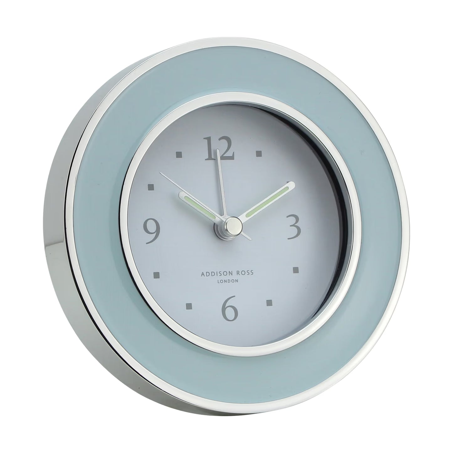 Addison Ross - Light Blue & Silver Alarm Clock