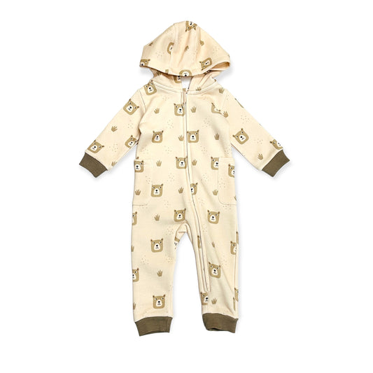 Fleece Baby Hooded Bear Jumpsuit