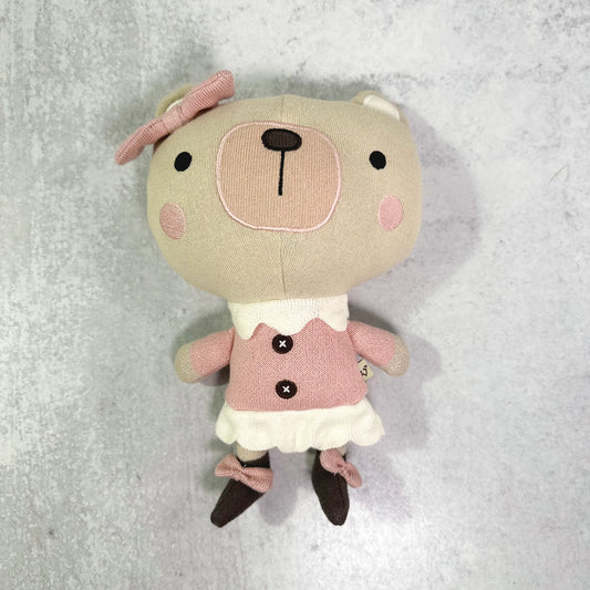 Organic Cotton Bear Stuffed Toy - Knit Plush