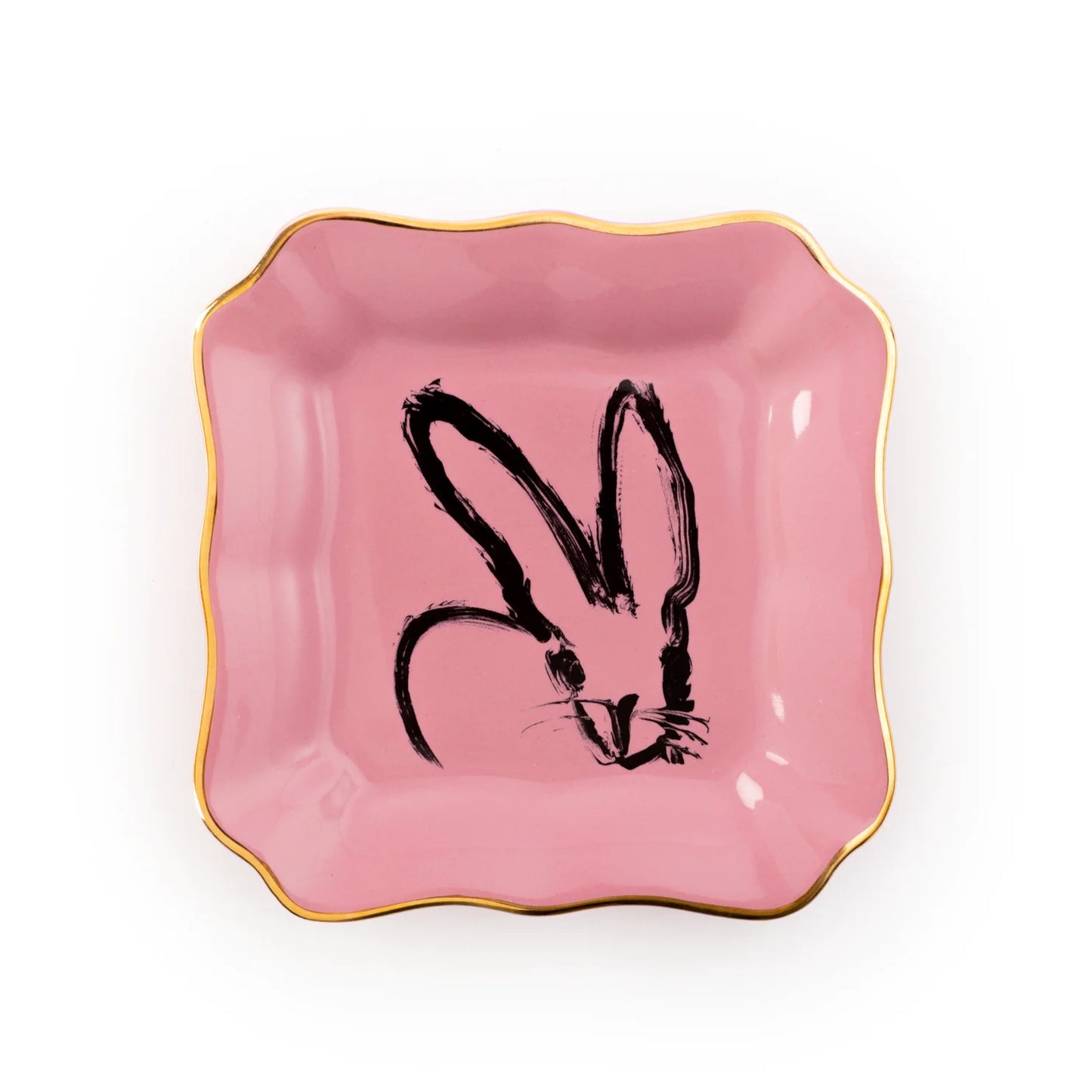Bunny Portrait Plate, Pink