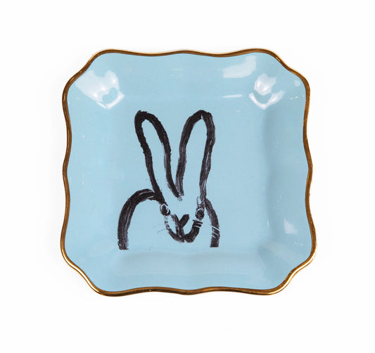 Bunny Portrait Plate, Tiffany Blue