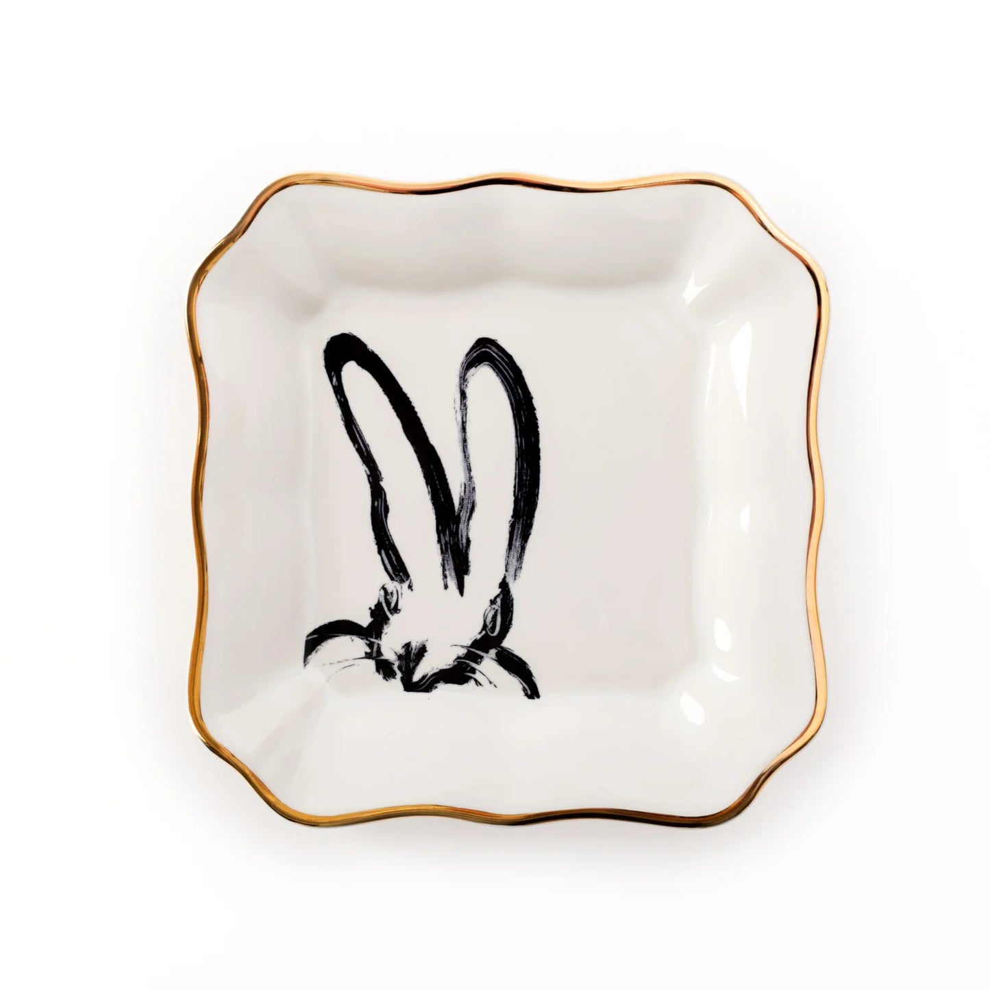Bunny Portrait Plate, White