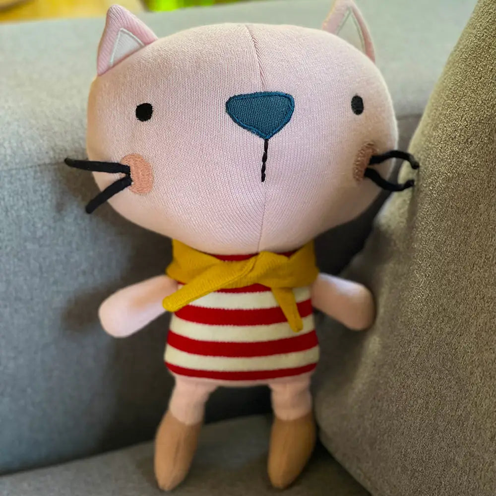 Cat Stuffed Animal - Knit Plush