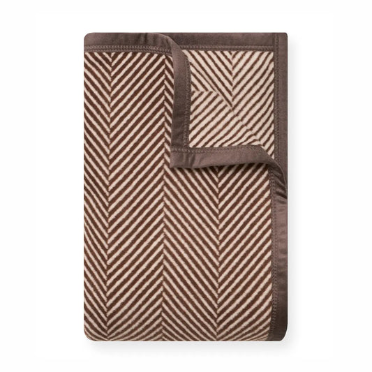 ChappyWrap Herringbone Chocolate Blanket - Midi