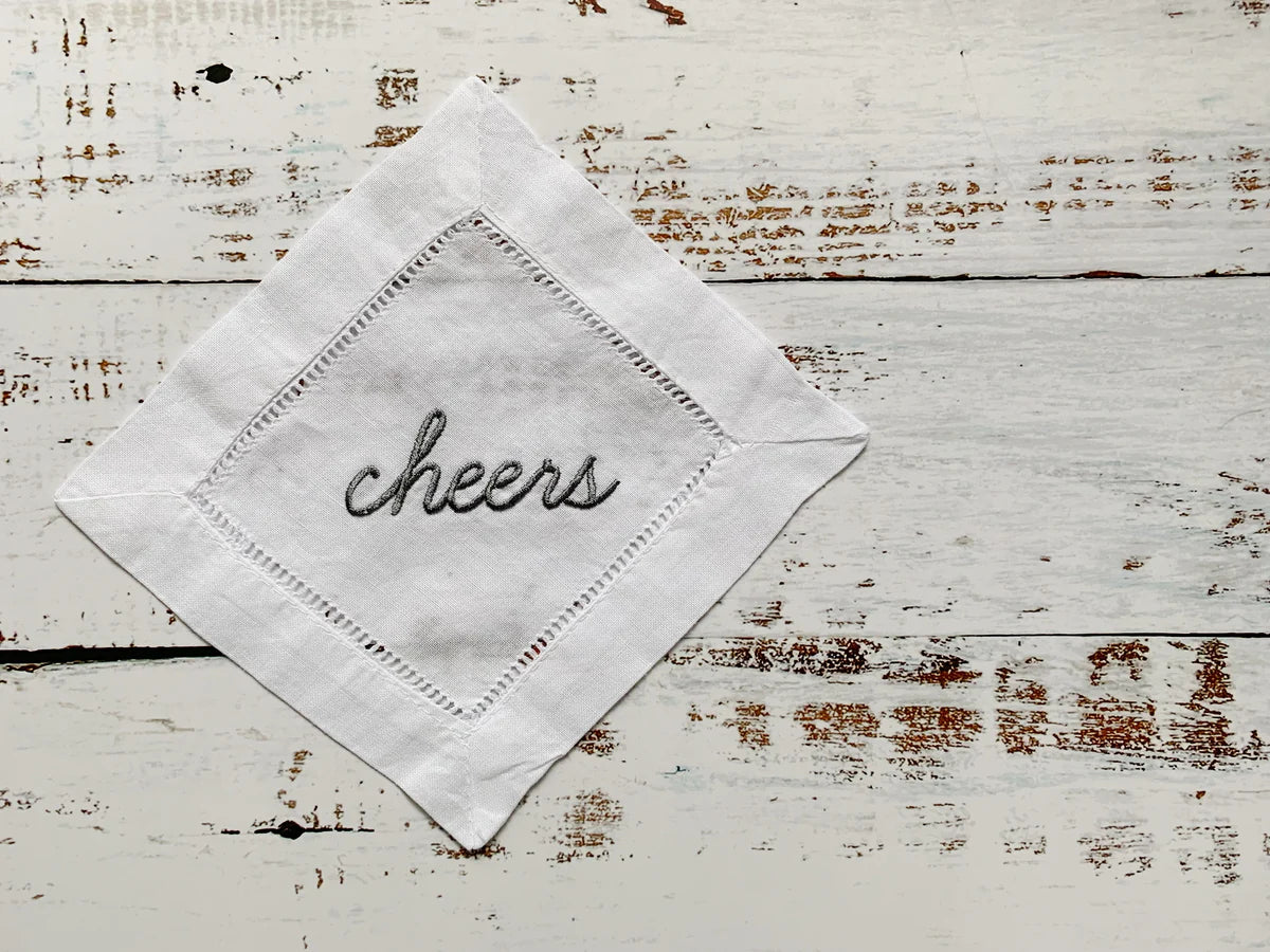 Cheers Cocktail Napkins - Elegant Party Decor and Hostess Gift