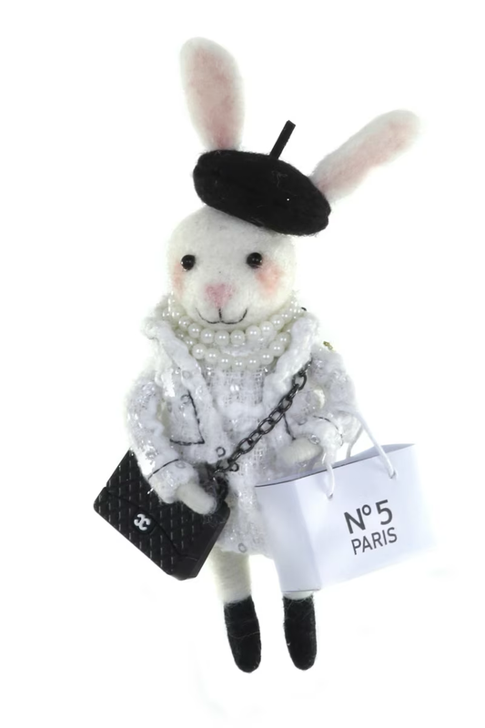 Cody Foster Tres Chic Bunny Ornament