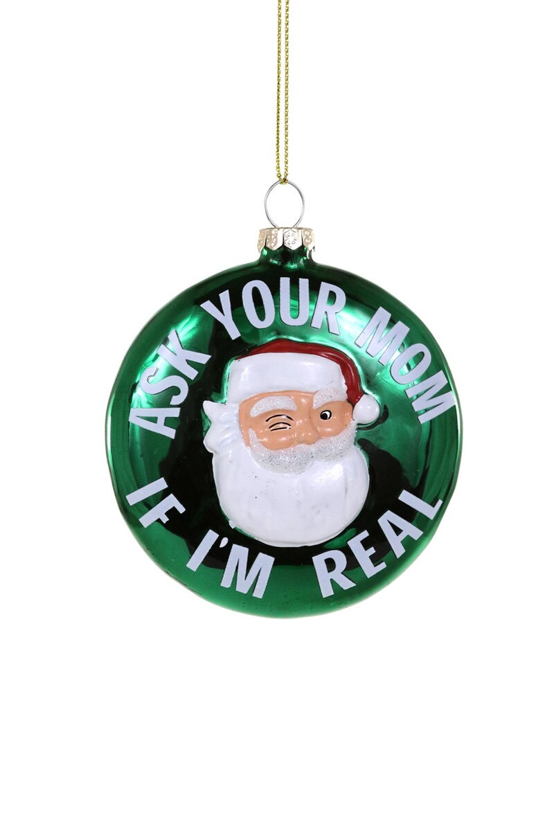 Cody Foster Winking Santa Ornament