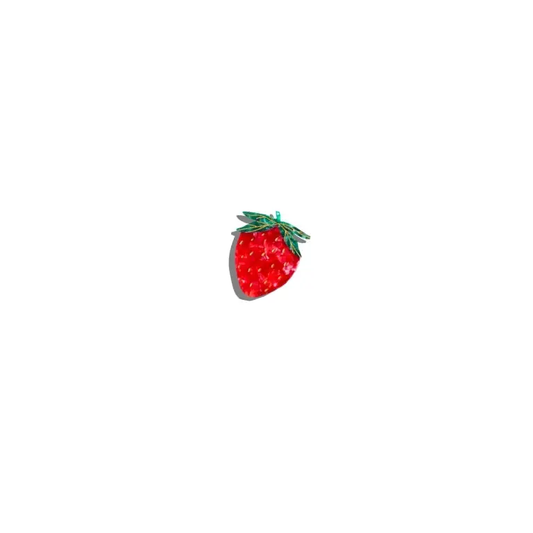 Berry Sweet Hand-Painted Strawberry Tech Charm